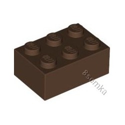 KLOCEK LEGO BRICK 2X3 BROWN - 3002