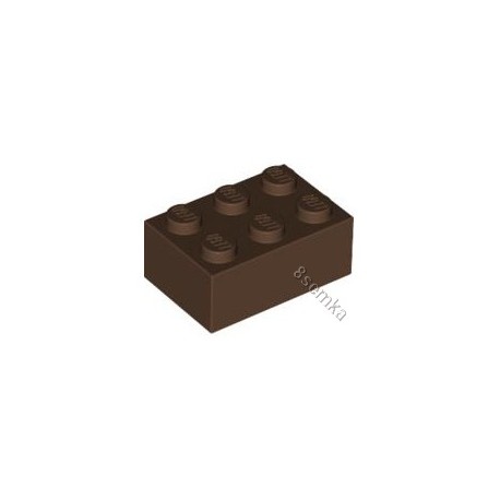 KLOCEK LEGO BRICK 2X3 BROWN - 3002