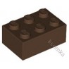 KLOCEK LEGO BRICK 2X3 BROWN - 3002
