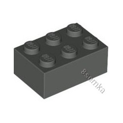 KLOCEK LEGO BRICK 2X3 DARK BLUISH GRAY - 3002