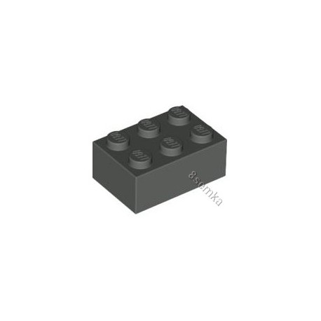 KLOCEK LEGO BRICK 2X3 DARK BLUISH GRAY - 3002