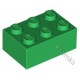 KLOCEK LEGO BRICK 2X3 GREEN - 3002
