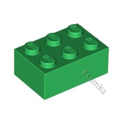 KLOCEK LEGO BRICK 2X3 GREEN - 3002
