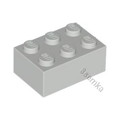 KLOCEK LEGO BRICK 2X3 LIGHT BLUISH GRAY - 3002