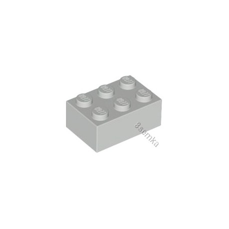 KLOCEK LEGO BRICK 2X3 LIGHT BLUISH GRAY - 3002