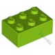 KLOCEK LEGO BRICK 2X3 LIME - 3002