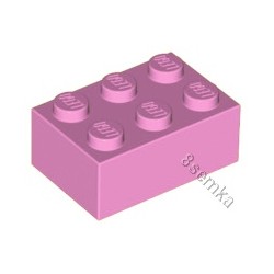 KLOCEK LEGO BRICK 2X3 BRIGHT PINK - 3002