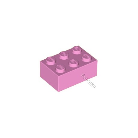 KLOCEK LEGO BRICK 2X3 BRIGHT PINK - 3002
