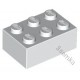 KLOCEK LEGO BRICK 2X3 WHITE - 3002