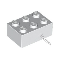 KLOCEK LEGO BRICK 2X3 WHITE - 3002