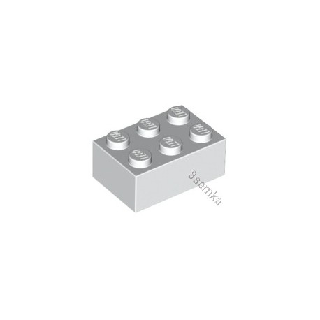 KLOCEK LEGO BRICK 2X3 WHITE - 3002