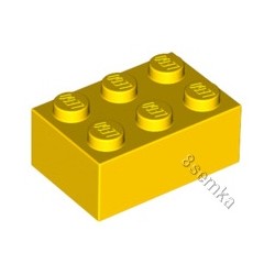 KLOCEK LEGO BRICK 2X3 YELLOW - 3002