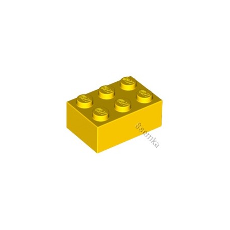 KLOCEK LEGO BRICK 2X3 YELLOW - 3002