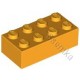 KLOCEK LEGO BRICK 2X4 BRIGHT LIGHT ORANGE - 3001