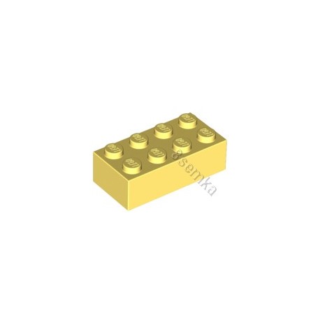 KLOCEK LEGO BRICK 2X4 BRIGHT LIGHT YELLOW - 3001