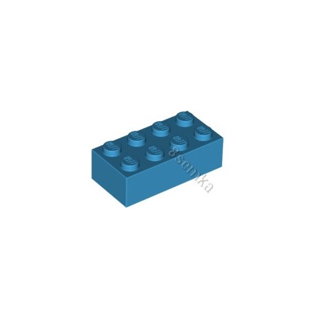 KLOCEK LEGO BRICK 2X4 DARK AZURE - 3001
