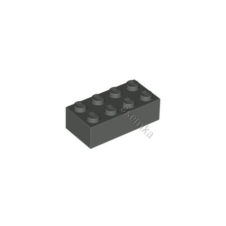 KLOCEK LEGO BRICK 2X4 DARK BLUISH GRAY - 3001