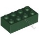 KLOCEK LEGO BRICK 2X4 DARK GREEN - 3001
