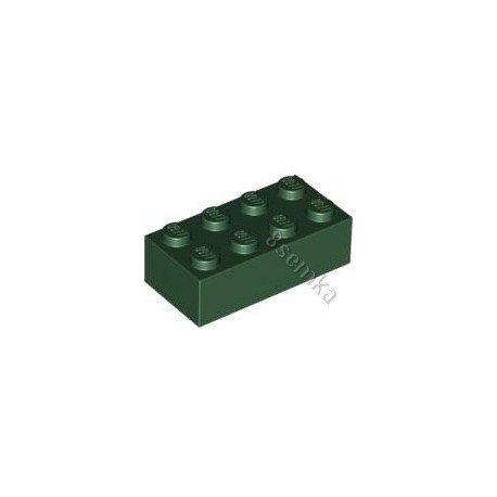 KLOCEK LEGO BRICK 2X4 DARK GREEN - 3001