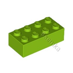 KLOCEK LEGO BRICK 2X4 LIME - 3001