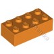 KLOCEK LEGO BRICK 2X4 BRIGHT LIGHT ORANGE - 3001