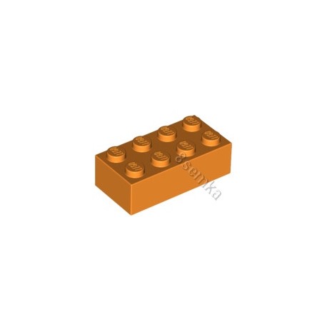KLOCEK LEGO BRICK 2X4 BRIGHT LIGHT ORANGE - 3001