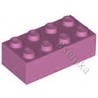 KLOCEK LEGO BRICK 2X4 BRIGHT PINK - 3001