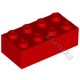 KLOCEK LEGO BRICK 2X4 RED - 3001