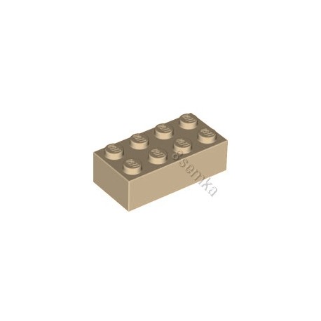 KLOCEK LEGO BRICK 2X4 TAN - 3001