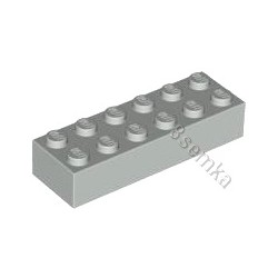 KLOCEK LEGO BRICK 2X6 LIGHT BLUISH GRAY - 2456 