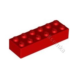 KLOCEK LEGO BRICK 2X6 RED - 2456 