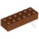 KLOCEK LEGO BRICK 2X6 REDDISH BROWN - 2456 