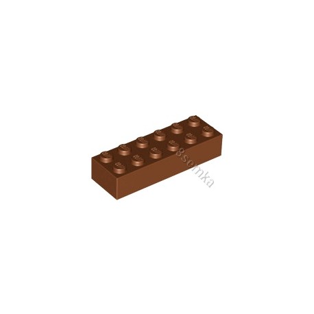 KLOCEK LEGO BRICK 2X6 REDDISH BROWN - 2456 