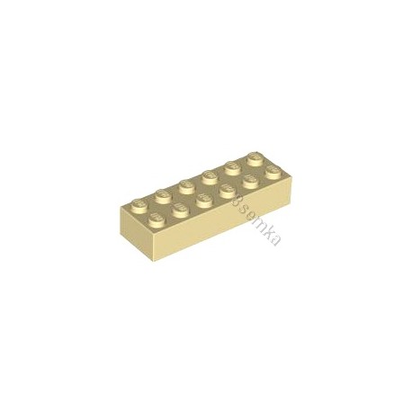 KLOCEK LEGO BRICK 2X6 TAN - 2456 