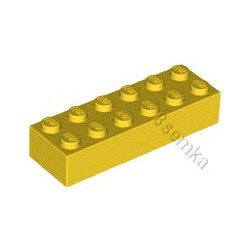 KLOCEK LEGO BRICK 2X6 YELLOW - 2456 