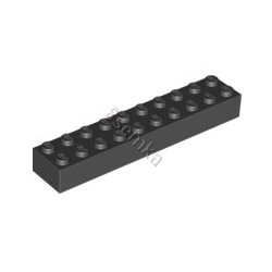 KLOCEK LEGO BRICK 2X10 BLACK - 3006
