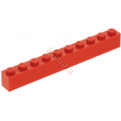 KLOCEK LEGO BRICK 1X10 RED - 6111