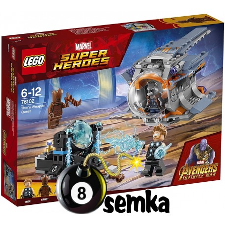 LEGO SUPER HEROES 76102 POSZUKIWANIE BRONI THORA