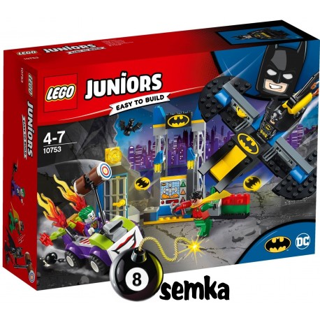 LEGO JUNIORS 10753 ATAK JOKERA NA JASKINIĘ BATMANA