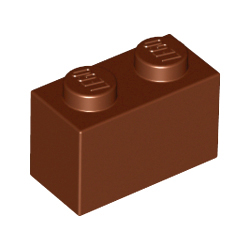 KLOCEK LEGO BRICK 1X2 REDDISH BROWN - 3004