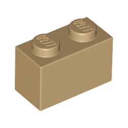 KLOCEK LEGO BRICK 1X2 DARK TAN - 3004