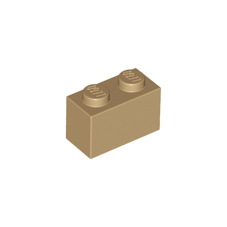 KLOCEK LEGO BRICK 1X2 DARK TAN - 3004