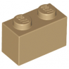 KLOCEK LEGO BRICK 1X2 DARK TAN - 3004