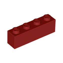 KLOCEK LEGO BRICK 1X4 DARK RED - 3010