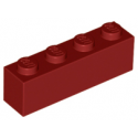 KLOCEK LEGO BRICK 1X4 DARK RED - 3010