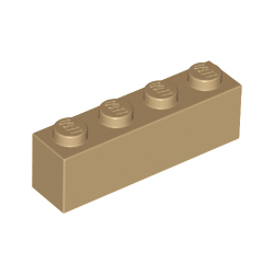 KLOCEK LEGO BRICK 1X4 DARK TAN - 3010