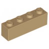 KLOCEK LEGO BRICK 1X4 DARK TAN - 3010
