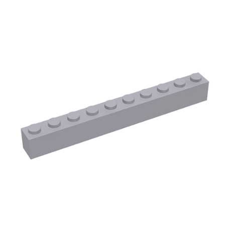 KLOCEK LEGO BRICK 1X10 LIGHT BLUISH GRAY - 6111