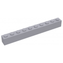 KLOCEK LEGO BRICK 1X10 LIGHT BLUISH GRAY - 6111