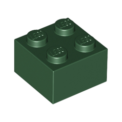 KLOCEK LEGO BRICK 2X2 DARK GREEN - 3003